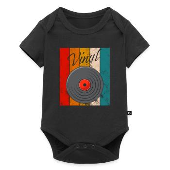 Disque vinyle vintage - Body à manches courtes Premium Bébé - noir - Devant