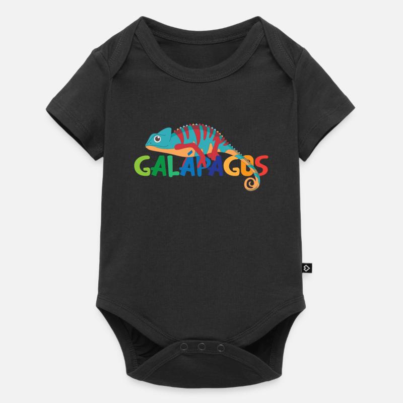 Galapagos Îles Équateur Caméléon Exotique - Body à manches courtes Premium Bébé - noir