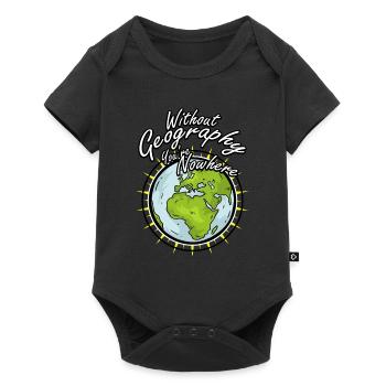 Geography Geografie Geschenk Idee - Baby Premium Kurzarmbody - Schwarz - Vorne
