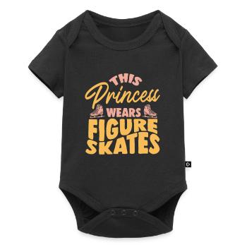 Figure skating ice skate - Baby Premium short-sleeve bodysuit - black - Front