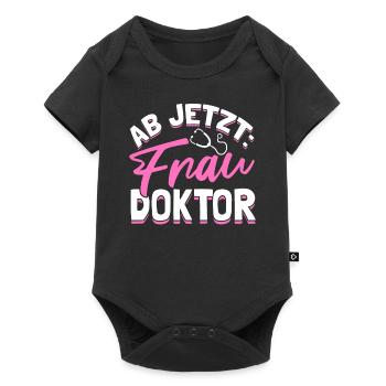 Lustig Doktortitel Spruch Frauen Doktor Geschenk - Baby Premium Kurzarmbody - Schwarz - Vorne