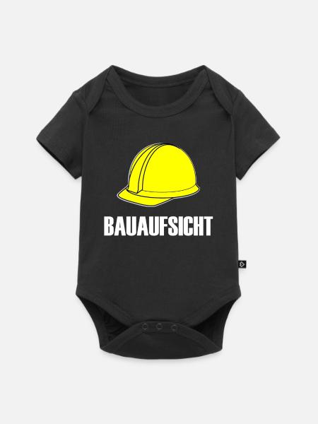 Bauaufsicht - Baby Premium Kurzarmbody - Schwarz