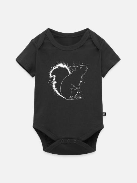 Eichhörnchen - Baby Premium Kurzarmbody - Schwarz