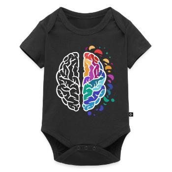brain - Baby Premium short-sleeve bodysuit - black - Front