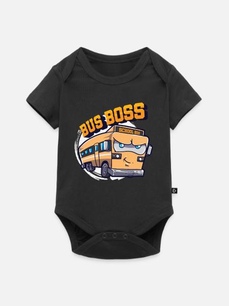Schulbus - Baby Premium Kurzarmbody - Schwarz