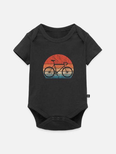 Fahrrad Bike Radsport Rennrad Rad Geschenk - Baby Premium Kurzarmbody - Schwarz