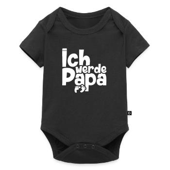 Ich werde Papa | Werdender Vater Werdende Eltern - Baby Premium Kurzarmbody - Schwarz - Vorne