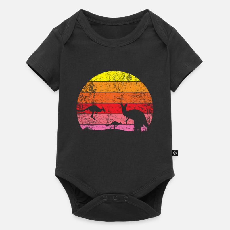 Australie rétro - Body à manches courtes Premium Bébé - noir