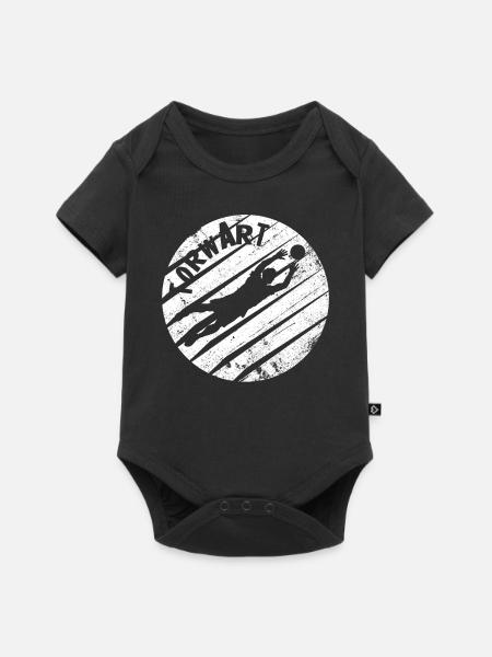 Fußball - Baby Premium Kurzarmbody - Schwarz