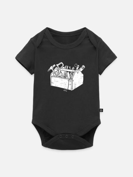 Bauarbeiter - Baby Premium Kurzarmbody - Schwarz