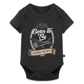 Born to Fly - Across the Sky - T-Shirt - Baby Premium Kurzarmbody - Schwarz - Vorne