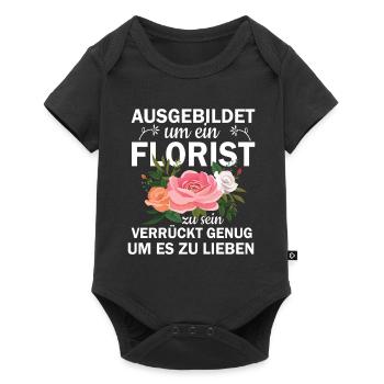 Ausgebildet Um ein Florist Zu Sein - Baby Premium Kurzarmbody - Schwarz - Vorne