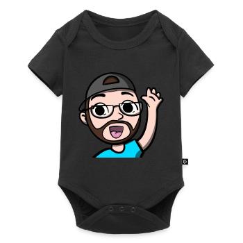 Conception de bande dessinée drôle Hi Emoji par streamer de jeu - Body à manches courtes Premium Bébé - noir - Devant