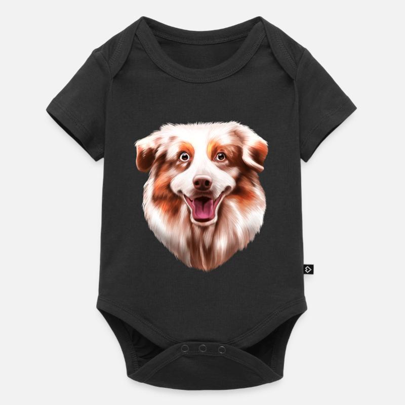 Australian Shepherd Aussie - Body à manches courtes Premium Bébé - noir