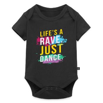 Life´s A Rave Just Dance Music Festival Rave Dj - Baby Premium short-sleeve bodysuit - black - Front