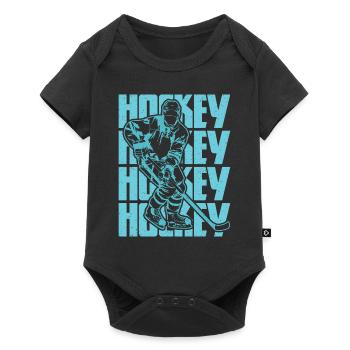 Hockey is passion - Baby Premium short-sleeve bodysuit - black - Front