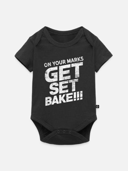 Backen Gebäck - Baby Premium Kurzarmbody - Schwarz