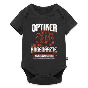 Optiker - Baby Premium Kurzarmbody - Schwarz - Vorne