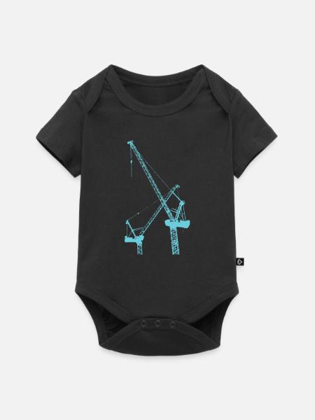Bauarbeiter - Baby Premium Kurzarmbody - Schwarz