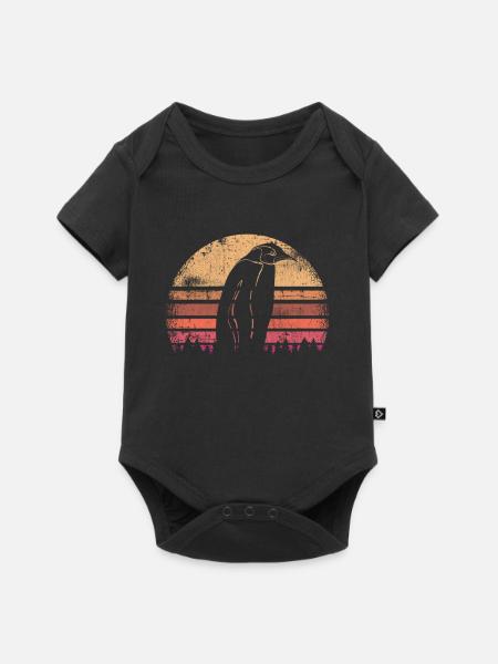 Pinguin - Baby Premium Kurzarmbody - Schwarz