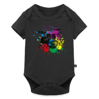 Drums Gift Idea for Drummer - Baby Premium short-sleeve bodysuit - black - Front
