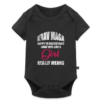Krav Maga girl - Baby Premium short-sleeve bodysuit - black - Front