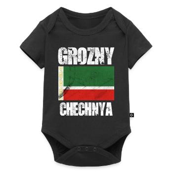 Grozny Chechnya, Chechen Flag - Baby Premium Kurzarmbody - Schwarz - Vorne
