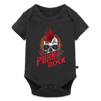 Punk skull punk rock punks punk rocker - Baby Premium short-sleeve bodysuit - black - Front