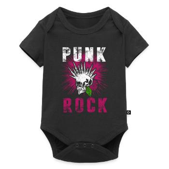 Punk skull punk rock punks punk rocker - Baby Premium short-sleeve bodysuit - black - Front