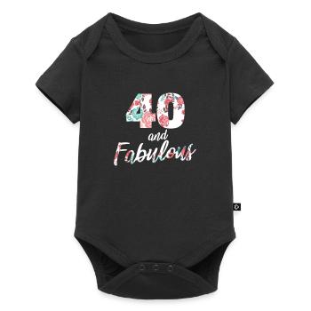40th birthday - Baby Premium short-sleeve bodysuit - black - Front