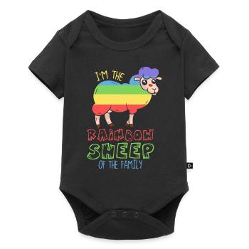 I'm the rainbow sheep of the family - Baby Premium short-sleeve bodysuit - black - Front