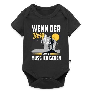 Wenn der Berg ruft muss ich gehen - Baby Premium Kurzarmbody - Schwarz - Vorne