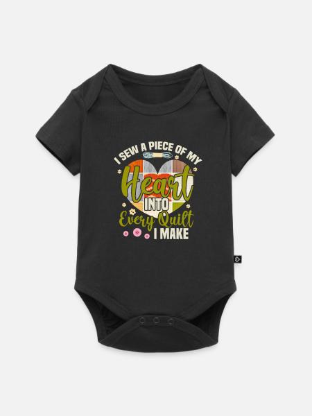 Nähen - Baby Premium Kurzarmbody - Schwarz