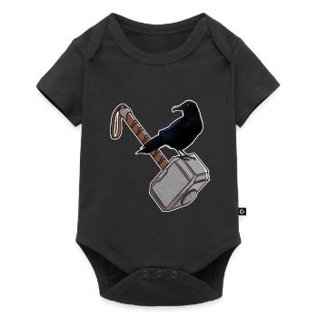 Thor Hammer Mjölnir Raven - Baby Premium short-sleeve bodysuit - black - Front
