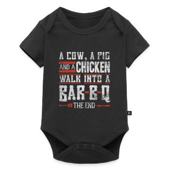 BBQ grilling - Baby Premium short-sleeve bodysuit - black - Front
