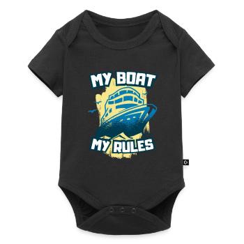Navire capitaine de bateau - Body à manches courtes Premium Bébé - noir - Devant