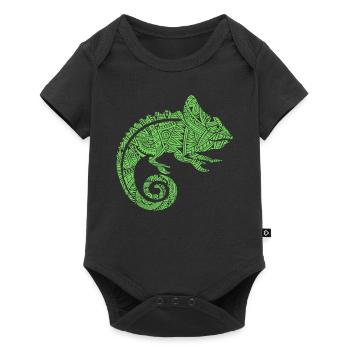 Chameleon Maori tribal tattoos - Baby Premium short-sleeve bodysuit - black - Front
