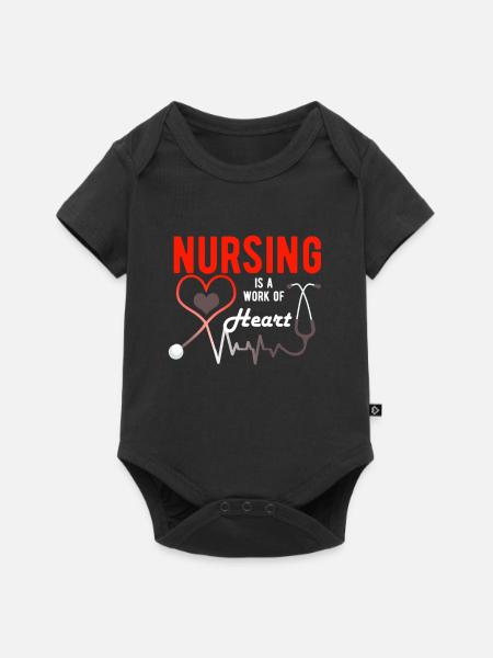 Krankenschwester Krankenpfleger - Baby Premium Kurzarmbody - Schwarz