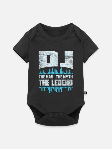 DJ Discjockey - Baby Premium Kurzarmbody - Schwarz