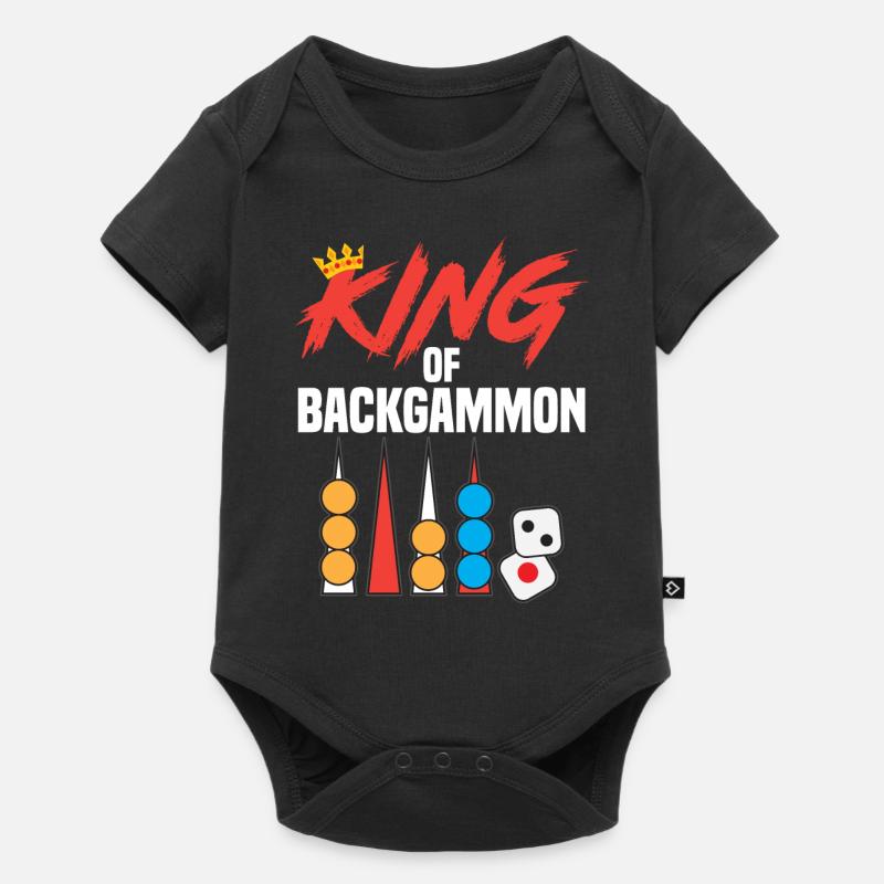 KING OF BACKGAMMON Jeu de plateau Drôle de sort - Body à manches courtes Premium Bébé - noir