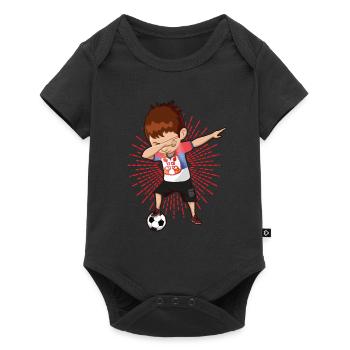 Football Dab Serbia Serbs Serbian Footballer - Baby Premium short-sleeve bodysuit - black - Front