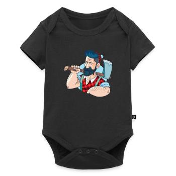 lumberjack - Baby Premium short-sleeve bodysuit - black - Front