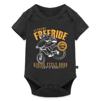 Downhill Extreme Mountainbiking - Baby Premium Kurzarmbody - Schwarz - Vorne