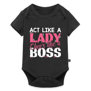 Cheerleading Cheer Like A Boss - Body à manches courtes Premium Bébé - noir - Devant