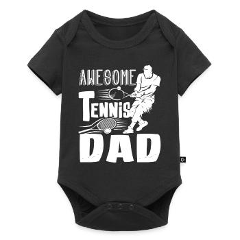 Tennis Awesome Tennis Dad - Baby Premium short-sleeve bodysuit - black - Front