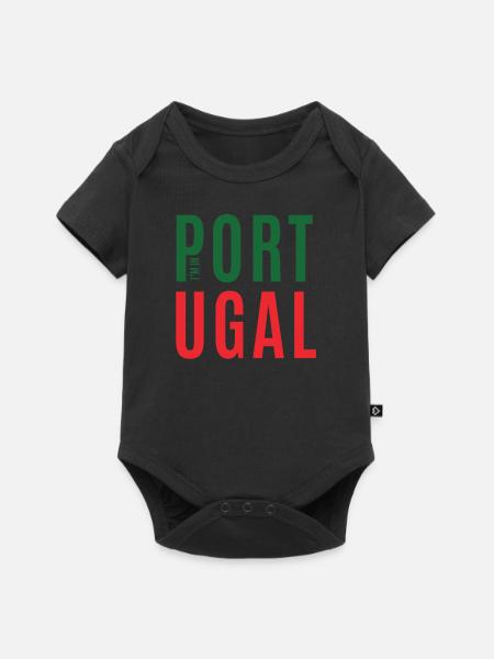 Portugal - Baby Premium Kurzarmbody - Schwarz