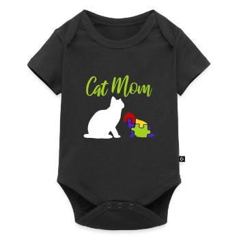 Autism Awareness Cat Aspergers Mom Down Syndrome - Baby Premium short-sleeve bodysuit - black - Front