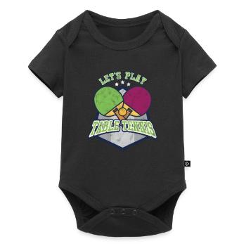 Jouons au tennis de table Pingpong Rally Raquette - Body à manches courtes Premium Bébé - noir - Devant