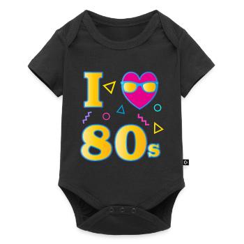 I love 80s - 80s - Baby Premium short-sleeve bodysuit - black - Front