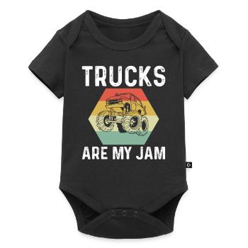 Monster trucks - Body à manches courtes Premium Bébé - noir - Devant